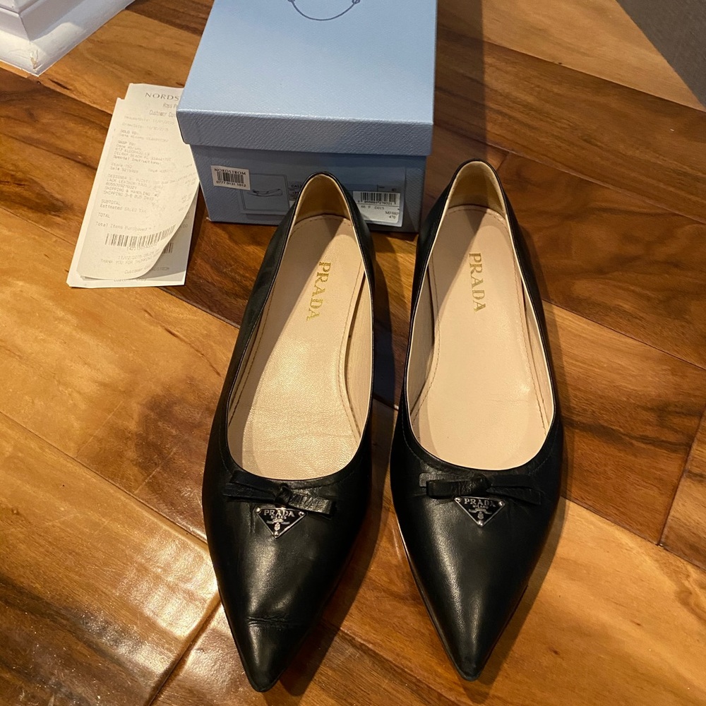 Prada pointed toe flats